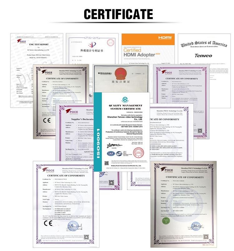 tenveo - certificate